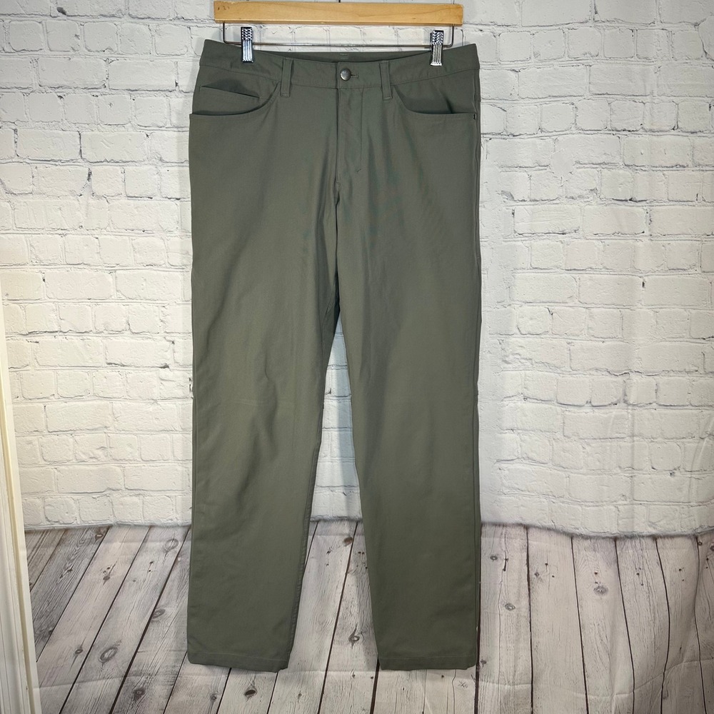 Lululemon ABC Pant Classic Olive Green Warpstreme 5 Pocket Mens 31